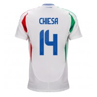 Maglia Calcio Italia Federico Chiesa #14 Seconda Divisa Europei 2024 Manica Corta